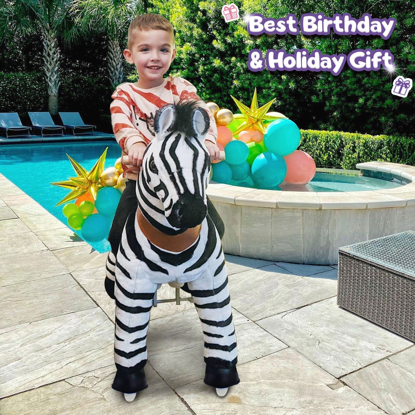 Model U Ride-On Animal Zebra Age 4-7