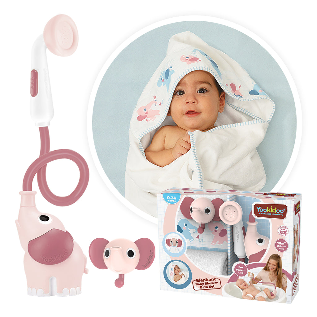 Elephant Baby Shower Bath Set